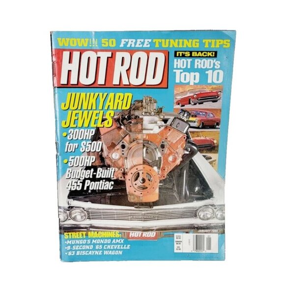 Vintage HOT ROD January 1999 Junkyard Jewels Hot Rods Top 10 Magazine - Picture 6 of 6